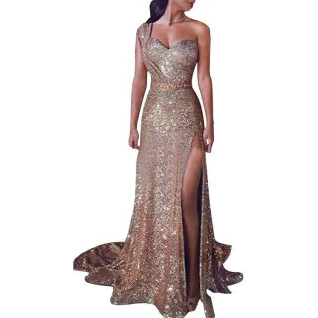 Elegant Abendkleider Long Evening Dresses Sexy One Shoulder Sleeveless Robe De Soiree Ever Pretty Formal Party Dress Prom Gowns - TheWellBeing4All