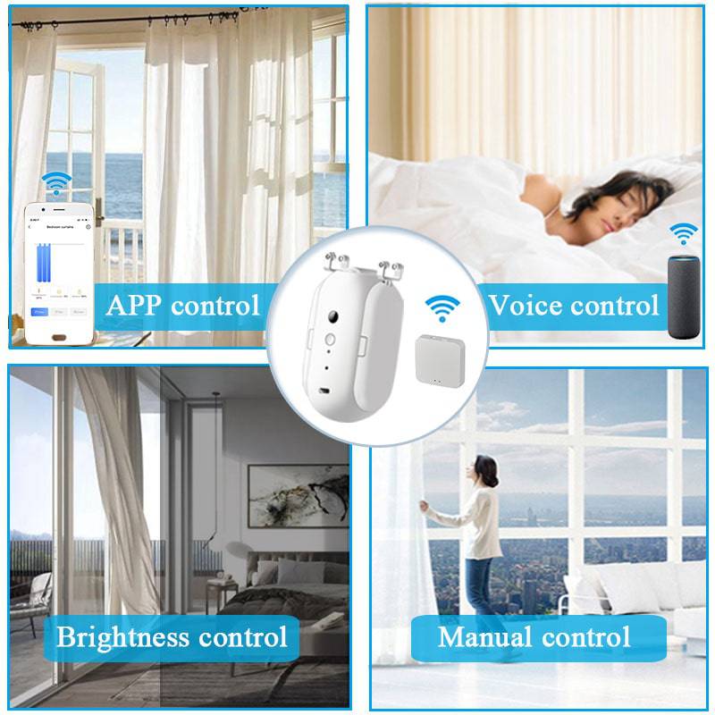 Smart Curtain Robot Bluetooth Curtain Driver Motor Smart APP Control Works With Alexa and Google Home - TheWellBeing4All