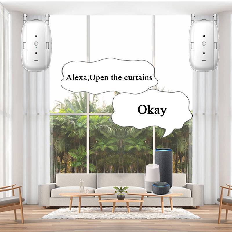 Smart Curtain Robot Bluetooth Curtain Driver Motor Smart APP Control Works With Alexa and Google Home - TheWellBeing4All