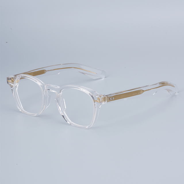 Retro Vintage Polygon Square Acetate Frame Men - TheWellBeing4All