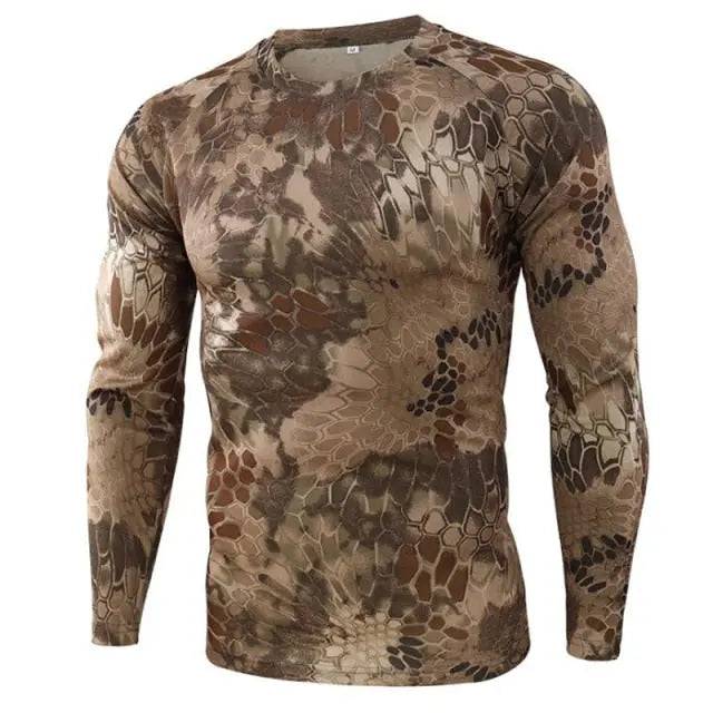 Quick-drying Camouflage T-shirts Breathable Long-sleeved Military Clothes - TheWellBeing4All