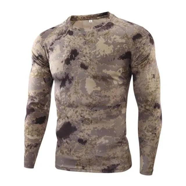 Quick-drying Camouflage T-shirts Breathable Long-sleeved Military Clothes - TheWellBeing4All