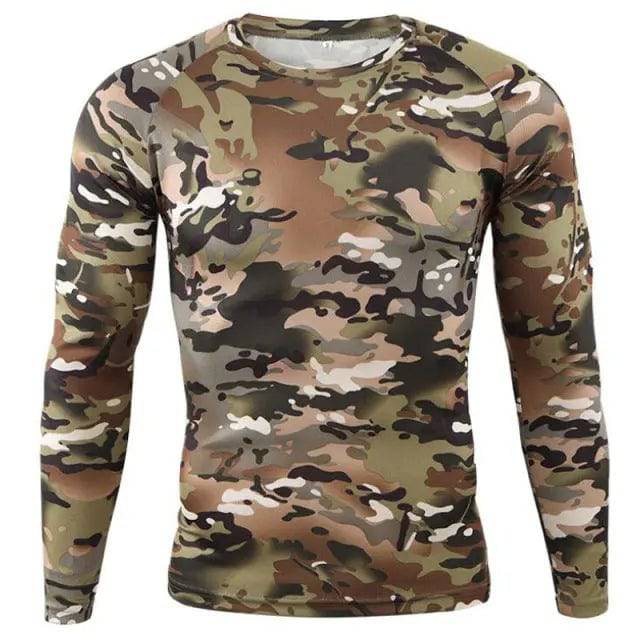 Quick-drying Camouflage T-shirts Breathable Long-sleeved Military Clothes - TheWellBeing4All