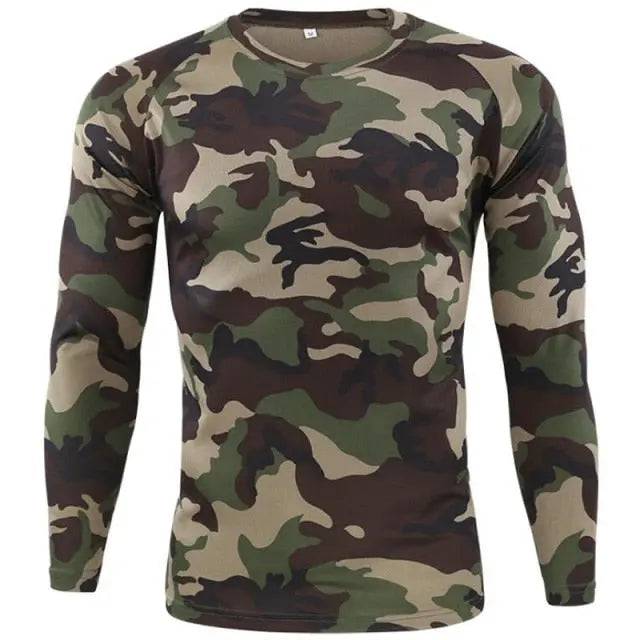 Quick-drying Camouflage T-shirts Breathable Long-sleeved Military Clothes - TheWellBeing4All