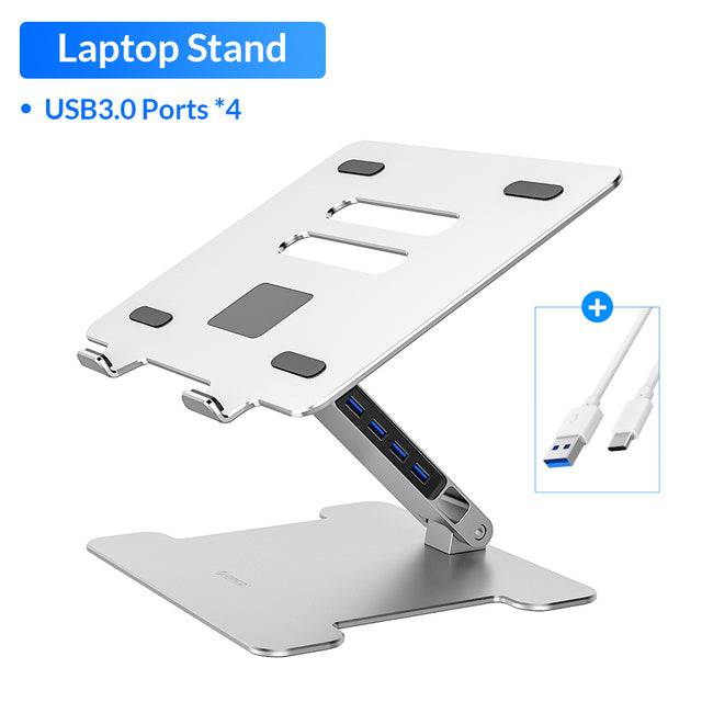 Foldable Laptop Stand Aluminum Notebook Riser Desktop Laptop Cooling Stand for MacBook &  Dell - TheWellBeing4All