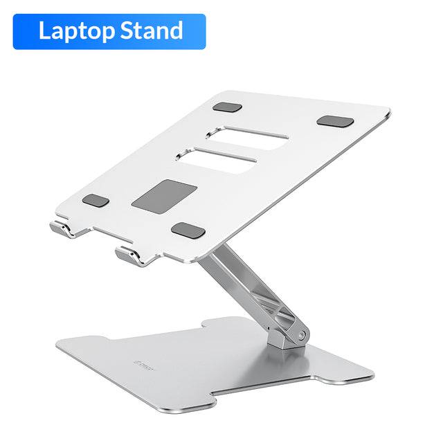 Foldable Laptop Stand Aluminum Notebook Riser Desktop Laptop Cooling Stand for MacBook &  Dell - TheWellBeing4All