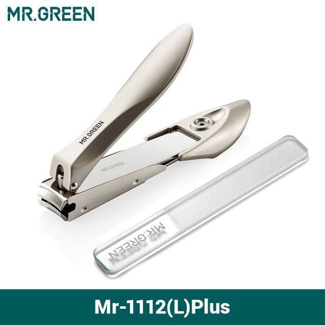 MR.GREEN Nail Clippers Stainless Steel Anti Splash Fingernail Cutter Manicure Tools Bionics Design Nail Trimmer Pedicure Scissor - TheWellBeing4All