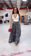 Women Pants Wide Leg Pants Print - TheWellBeing4All