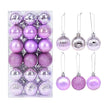 Box Rose Gold Plastic Christmas Balls Ornament 4cm Hang Pendant Ball Indoor New Year Xmas Tree Decor - TheWellBeing4All