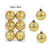 Box Rose Gold Plastic Christmas Balls Ornament 4cm Hang Pendant Ball Indoor New Year Xmas Tree Decor - TheWellBeing4All