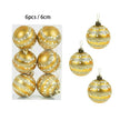 Box Rose Gold Plastic Christmas Balls Ornament 4cm Hang Pendant Ball Indoor New Year Xmas Tree Decor