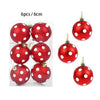 Box Rose Gold Plastic Christmas Balls Ornament 4cm Hang Pendant Ball Indoor New Year Xmas Tree Decor