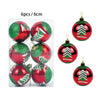 Box Rose Gold Plastic Christmas Balls Ornament 4cm Hang Pendant Ball Indoor New Year Xmas Tree Decor