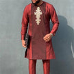 Full Sleeve Men Set African Traditional Dashki Kanga Clothing Shirt Trousers Set Bazin Rich Ethnic Sets - TheWellBeing4All