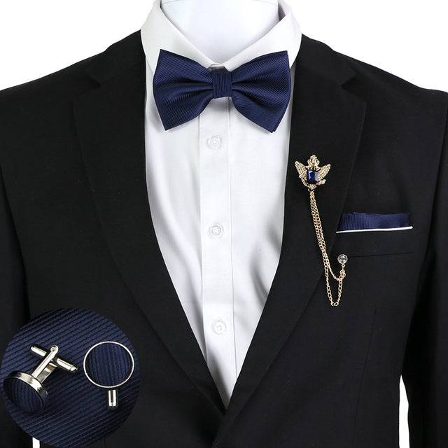 Solid Color Bow Tie Set - TheWellBeing4All