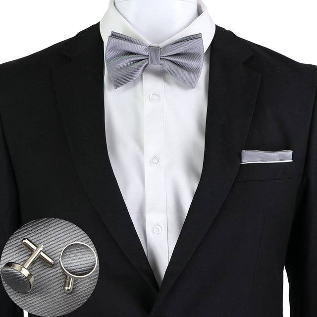 Solid Color Bow Tie Set - TheWellBeing4All