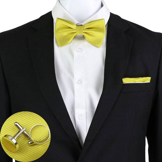 Solid Color Bow Tie Set - TheWellBeing4All