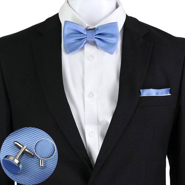 Solid Color Bow Tie Set - TheWellBeing4All