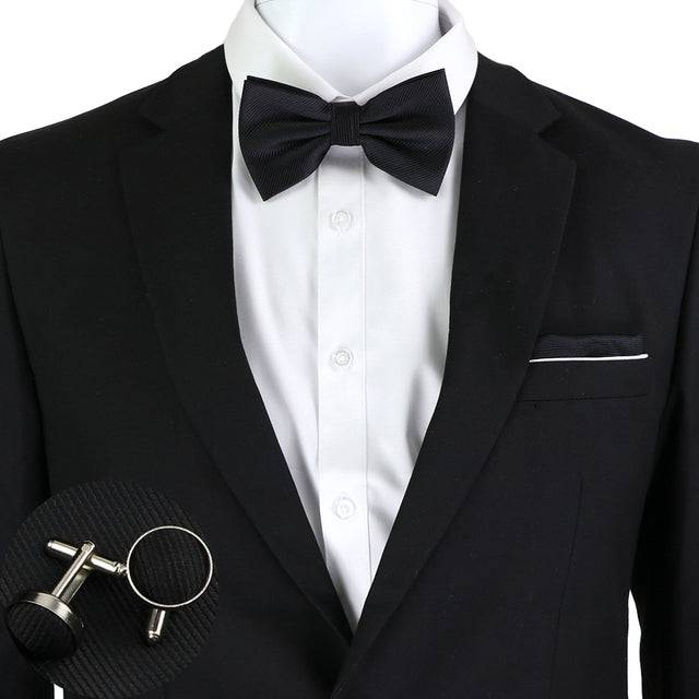 Solid Color Bow Tie Set - TheWellBeing4All