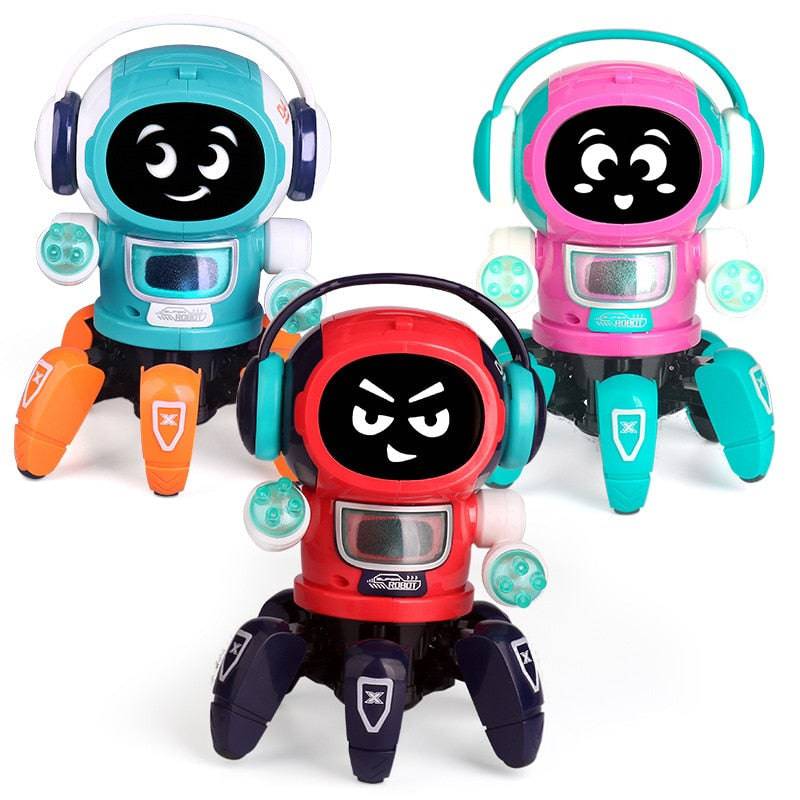 Dance Robot Electric Pet Musical Shining Toys 6 Claws Octopus Robot Educational Interactive - TheWellBeing4All