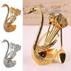 Decorative Swan Base Holder with 6 Spoons - TheWellBeing4All