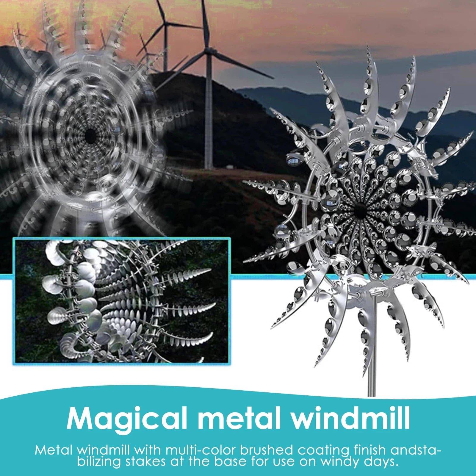 Magical Metal Windmill Outdoor Wind Spinners Wind Collectors Courtyard Patio Lawn Garden Decoration Outdoor Indoor - TheWellBeing4All