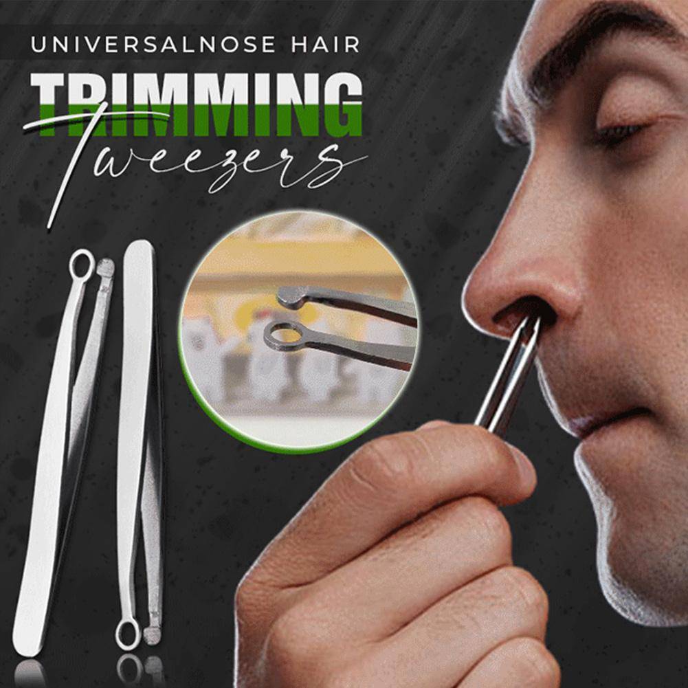 Nose Hair Trimming Nose Trimmer Tweezer Round Tip Perfect Steel Nose Hair Removal Trimming Nose Hair Removal Tweezers - TheWellBeing4All