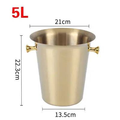 Ice Barrel Silver Gold gold European style champagne barrel deer head ice bucket - TheWellBeing4All