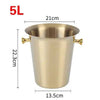 Ice Barrel Silver Gold gold European style champagne barrel deer head ice bucket - TheWellBeing4All