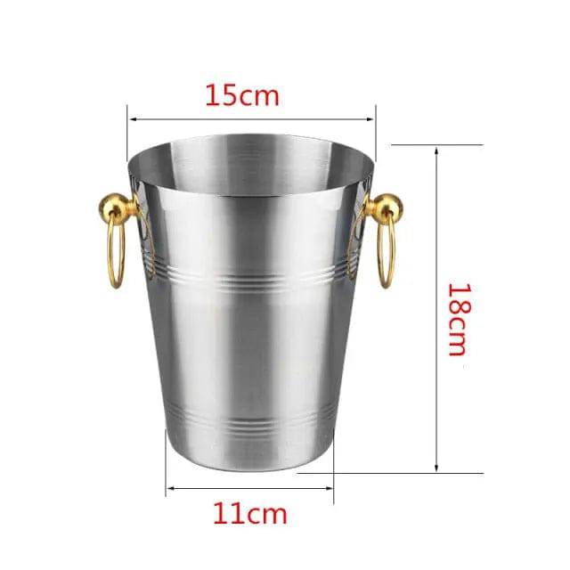 Ice Barrel Silver Gold gold European style champagne barrel deer head ice bucket - TheWellBeing4All