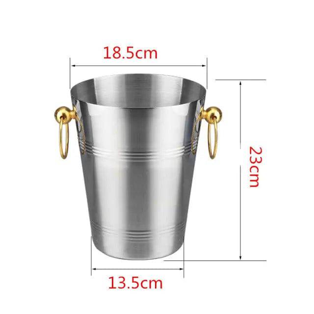 Ice Barrel Silver Gold gold European style champagne barrel deer head ice bucket - TheWellBeing4All