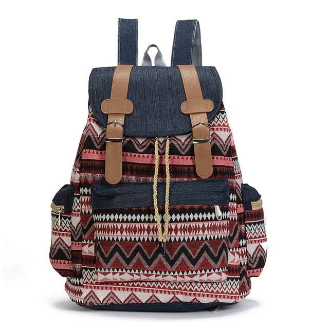 Canvas Vintage Bohemian Backpack Ethnic - TheWellBeing4All