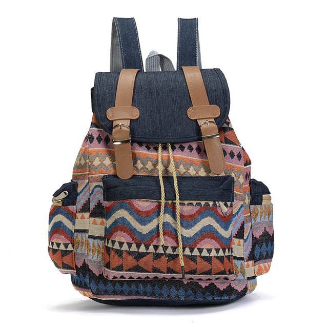 Canvas Vintage Bohemian Backpack Ethnic - TheWellBeing4All