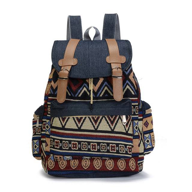 Canvas Vintage Bohemian Backpack Ethnic - TheWellBeing4All