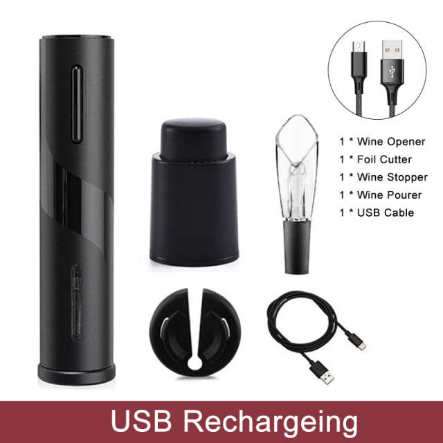 Rechargeable Automatic Electric Wine Opener - Perfect for Home, Parties, and Restaurants - TheWellBeing4All