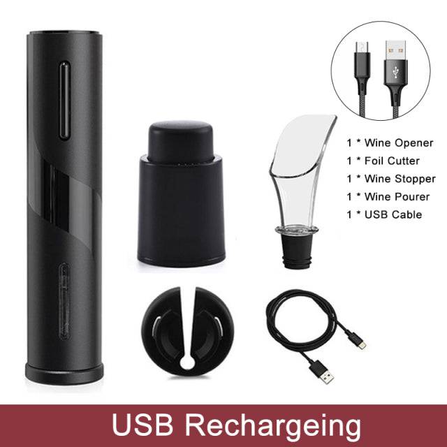 Rechargeable Automatic Electric Wine Opener - Perfect for Home, Parties, and Restaurants - TheWellBeing4All