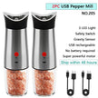 Automatic Salt Pepper Mill Grinder Electric Stainless Steel - TheWellBeing4All