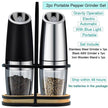 Automatic Salt Pepper Mill Grinder Electric Stainless Steel - TheWellBeing4All