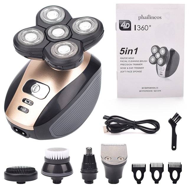 5 In 1  Bald Head Electric Shaver - TheWellBeing4All