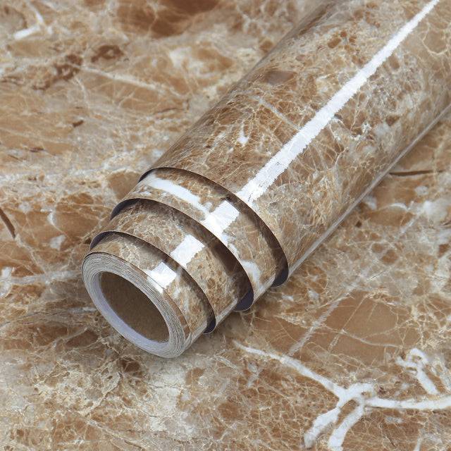 Self Adhesive Marble Wallpaper Peel And Stick Waterproof Bathroom Kitchen Cabinets Desktop Stickers Home Decor Film - TheWellBeing4All