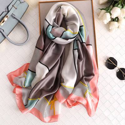 Scarves soft long print silk scarves lady shawl and wrap - TheWellBeing4All