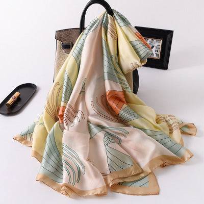 Scarves soft long print silk scarves lady shawl and wrap - TheWellBeing4All