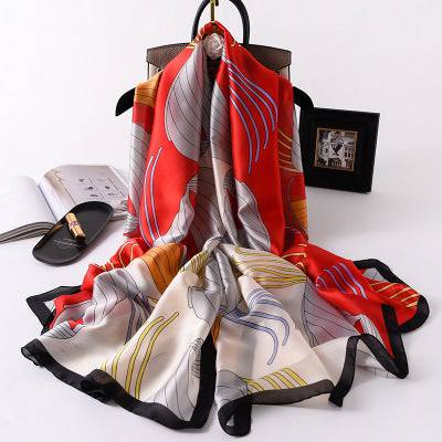 Scarves soft long print silk scarves lady shawl and wrap - TheWellBeing4All