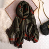 Scarves soft long print silk scarves lady shawl and wrap - TheWellBeing4All