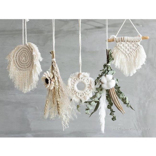 Small Nordic Hand-woven Tapestry Macrame Wall Hanging - TheWellBeing4All