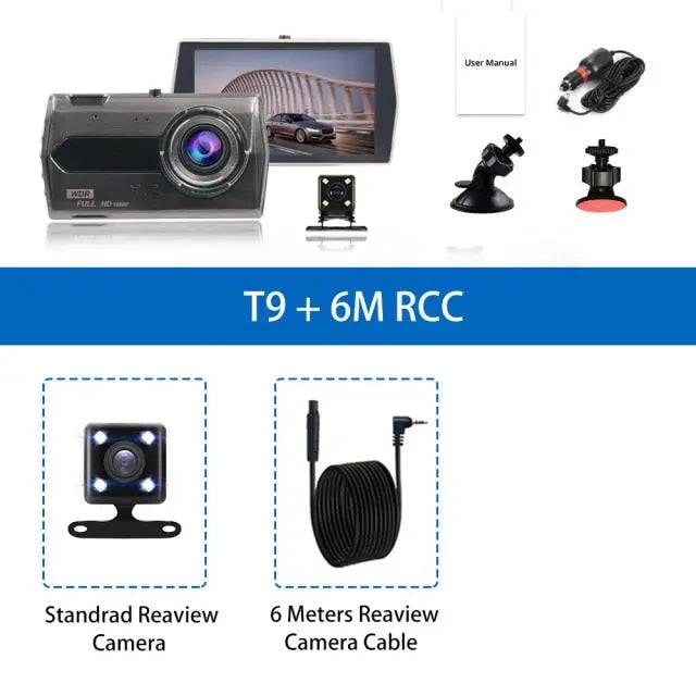 Dual Lens Dashcam Front+Rear Night Vision Video Recorder G-Sensor Auto Registrator - TheWellBeing4All