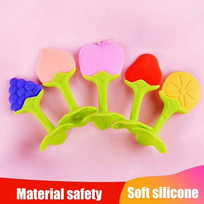 Teething Baby Toy Silicone Teether for Teeth Babies Accessories Newborn Fruit Sucking Chew Toys For Newborn Baby BPA-Fre Gift - TheWellBeing4All