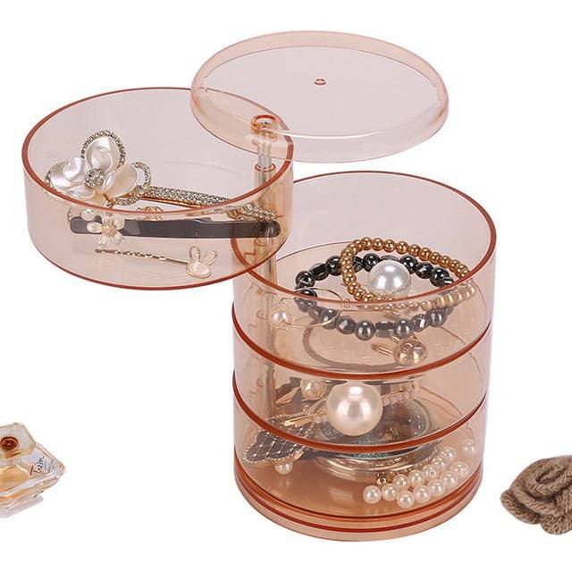 Tiers Rotatable Round Jewelry Organizer - TheWellBeing4All