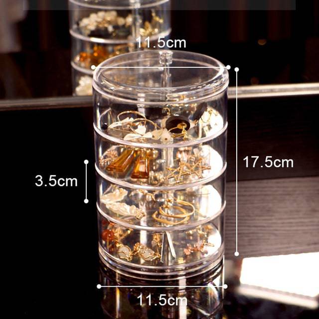 Tiers Rotatable Round Jewelry Organizer - TheWellBeing4All