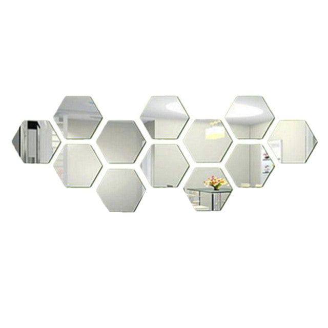 Hexagon Acrylic Mirror Wall Stickers - TheWellBeing4All